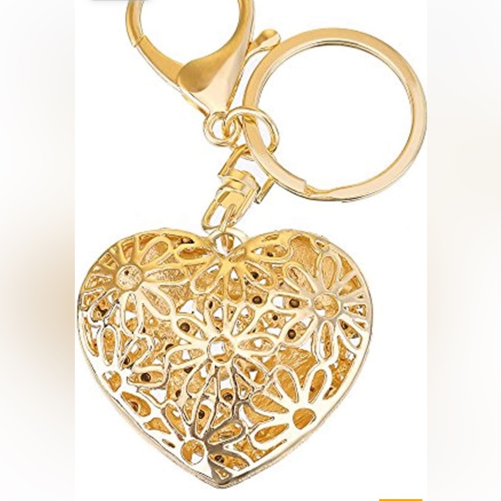 Heart Rose Crystal Key Chain - Picture 2 of 3